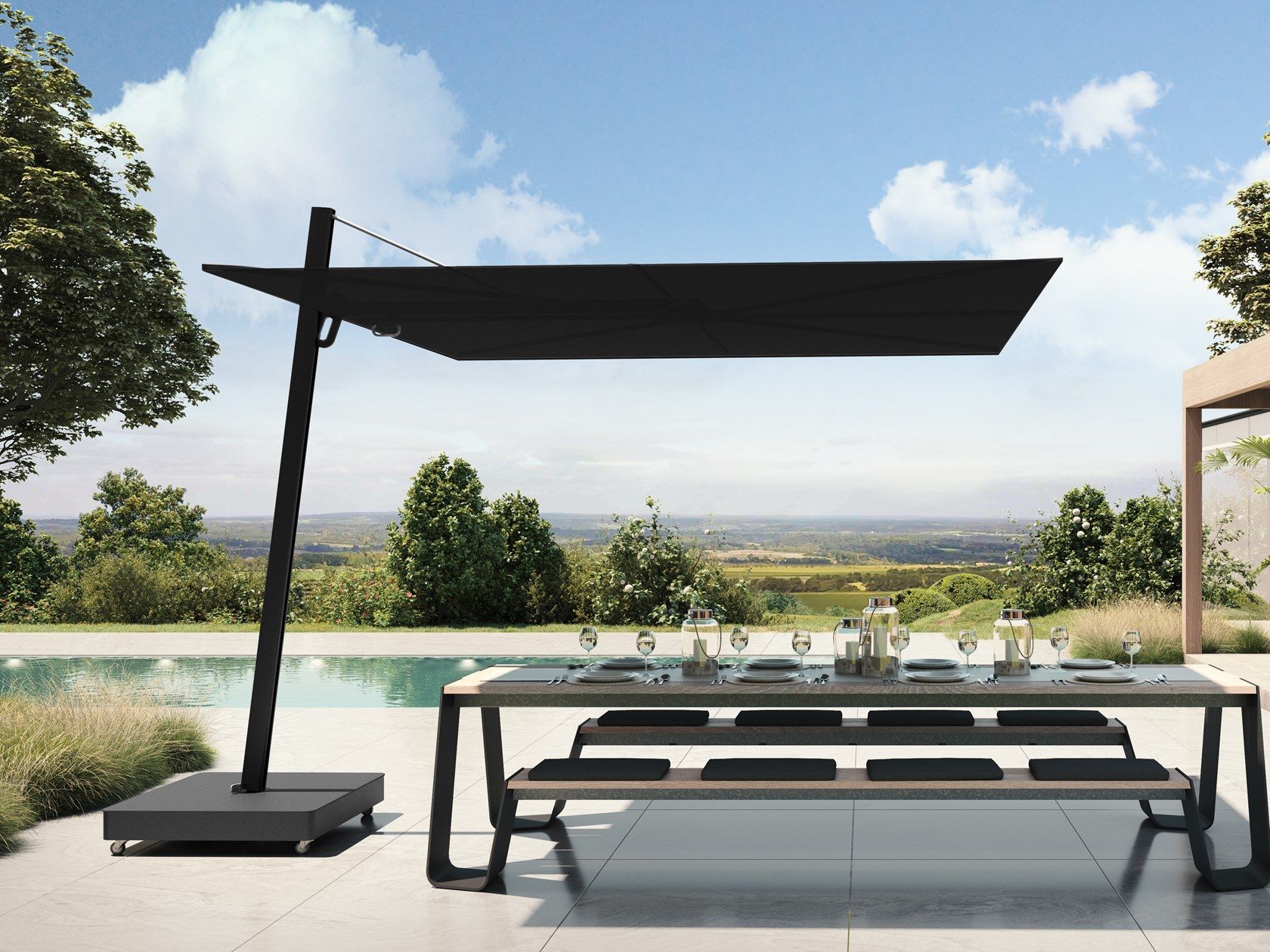 Maximizing Shade and Style with a
  Cantilever Patio Umbrella