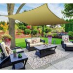 BOEN 16 ft. x 16 ft. Beige Square Shade Sail Canopy Awning UV .