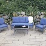 Backyard Creations® Portage Peak Gray Wicker 4-Piece Seating Patio .