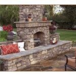 Dry Stack Stone Faced Outdoor Firepla