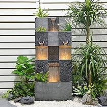 Amazon.com: Bumilgar 45.3" Garden Water Fountains Outdoor for .