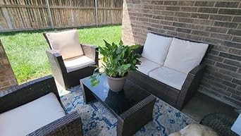 Amazon.com: Wisteria Lane 4 Piece Outdoor Patio Furniture Sets .