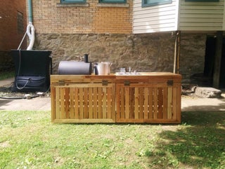 Backyard Kitchen Made From Reclaimed Materials : 18 Steps (with .