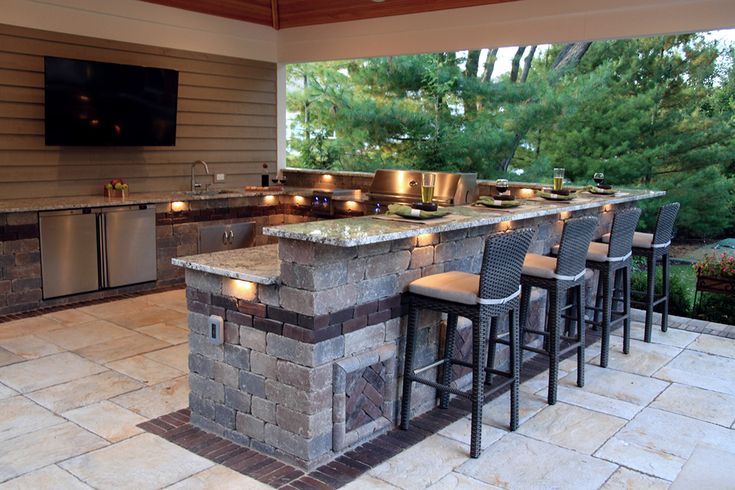 Custom Outdoor Kitchen | Outdoor kitchen design layout, Backyard .