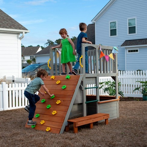 Funphix Lookout Post Outdoor Wooden Playhouse, Buildable Kids .