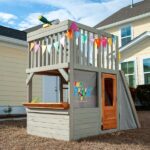 Funphix Lookout Post Outdoor Wooden Playhouse, Buildable Kids .