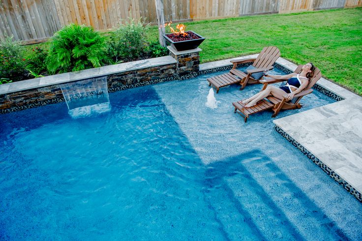 Pool Sun Shelves | Backyard pool landscaping, Backyard pool .