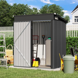 5'x3' Outdoor Storage Shed, Galvanized Metal Steel Garden Shed W .