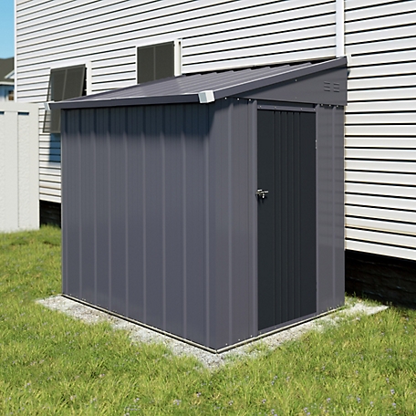 Veikous Outdoor Garden Storage Shed with Lean-To Roof for Backyard .