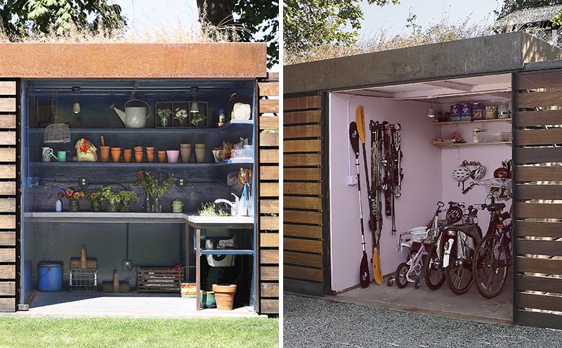 This Custom Designed Backyard Shed Includes A Potting Room On One .