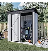 Amazon.com : OUYESSIR 5 x 3 Ft Outdoor Storage Shed, Galvanized .