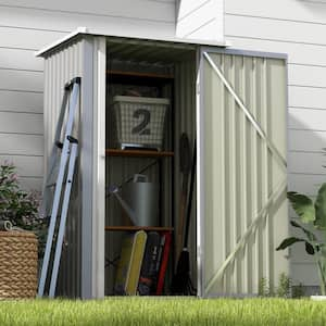 Patiowell 3 ft. W x 3 ft. D Galvanized Steel Outdoor Storage Gray .