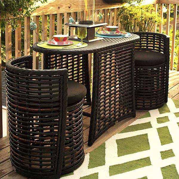 26 Tiny Furniture Ideas for Your Small Balcony | Small balcony .