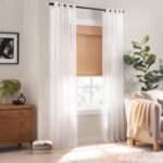 Eclipse Natural Cordless Light Filtering Privacy Bamboo Roman .