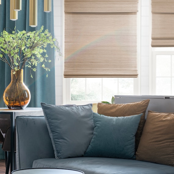 MOOD Cordless Bamboo Roman Shades, Woven Collection - Et