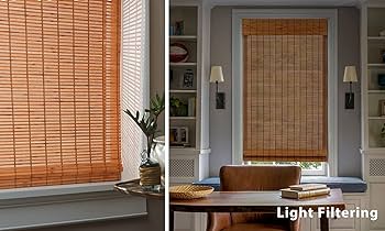 Amazon.com: LazBlinds No Tools No Drill Cordless Bamboo Roman .