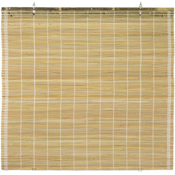 RED LANTERN Oriental Furniture Burnt Bamboo Cordless Window Shade .