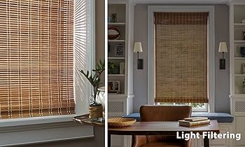 Amazon.com: LazBlinds No Tools No Drill Cordless Bamboo Roman .