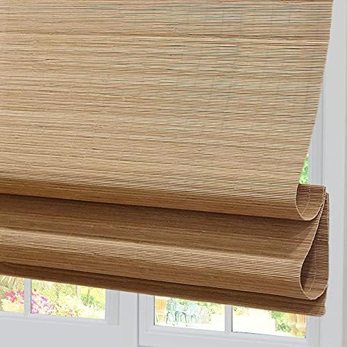 Amazon.com: Cordless Blackout Bamboo Roman Shades, Light Filtering .