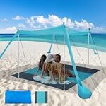 Amazon.com: Beach Tent, Beach Canopy Tent Sun Shade with Beach .