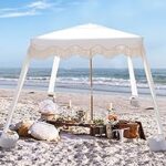 Amazon.com: AMMSUN Beach Cabana with Fringe, 6'×6' Boho Beach .