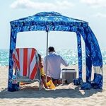 Amazon.com: AMMSUN Beach Cabana, 6.2'×6.2' Beach Canopy, Easy Set .