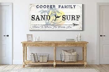 Amazon.com: Personalized Sand & Surf Sign, Beach House Sign, Beach .