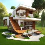 Premium Photo | A simple and beautiful house design ima