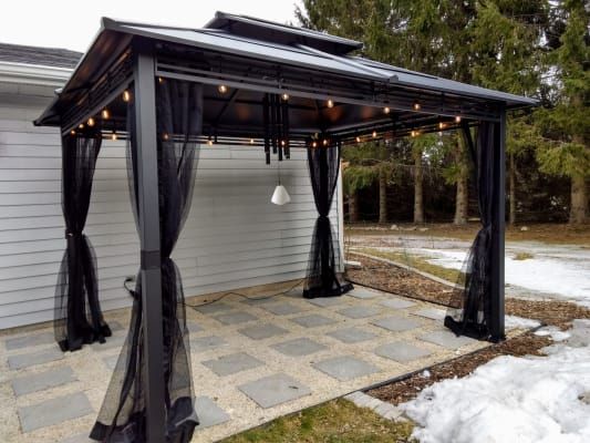 Lakewood Hard Top Gazebo, (10' x 12') - Big Lots | Backyard gazebo .