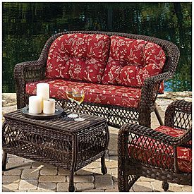 Wilson & Fisher® Savannah Resin Wicker Cushioned Sofa at Big .