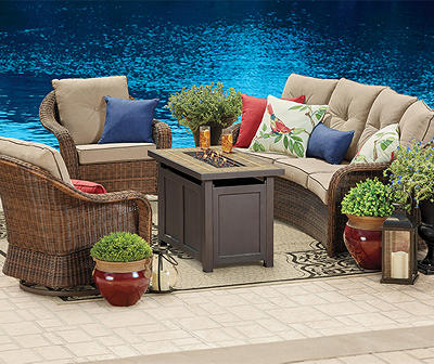 Wilson & Fisher Palermo Patio Furniture with Fire Pit Collection .