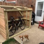 I built a 2-bike shed with my dad : r/BeginnerWoodWorki