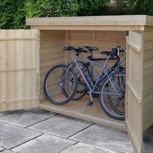 Bike Shed Plans, Lawn Mower, Bin Storage Plan DIY Simple Outdoor .