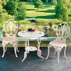 Villa Rose Garden Cast Iron Bistro Set - SP93484 - Design Tosca