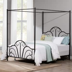 Hillsdale Furniture Dover Textured Black Full Canopy Bed 348BFPR .