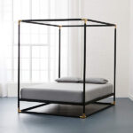 Frame Black Iron Queen Canopy Bed | C