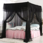 Amazon.com: Mengersi 4 Corners Post Bed Curtains Canopy Bed Frame .