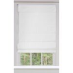 allen + roth 49-in x 72-in Snow Blackout Cordless Roman Shade in .