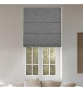 Amazon.com: HOTSOON Blackout Roman Shades for Window, Linen Roman .