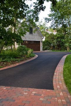 Asphalt and Brick Lined Driveway | Driveway Desi