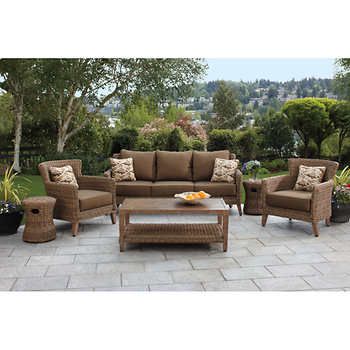 Seagrass 6-piece Woven Seating Set from Studio by Brown Jordan .