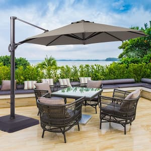 Sonkuki 11 ft. Aluminum Cantilever Patio Offset Umbrella Outdoor .