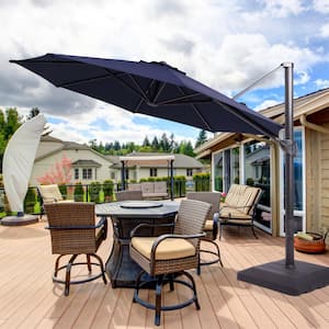 Sonkuki 11 ft. Aluminum Cantilever Patio Offset Umbrella Outdoor .