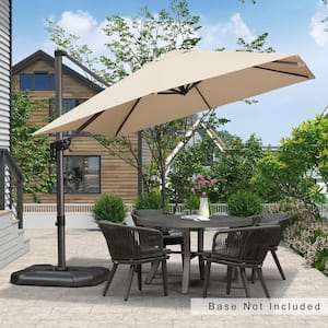 PURPLE LEAF 9 ft. Square Outdoor Patio Cantilever Umbrella .