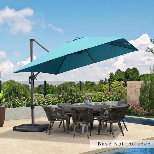 PURPLE LEAF 10 ft. Square Outdoor Patio Cantilever Umbrella .