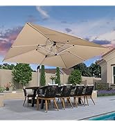 Amazon.com : PURPLE LEAF 10ft Patio Umbrella Outdoor Square Large .