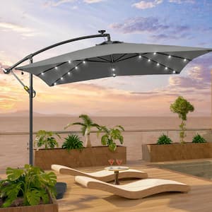 Sonkuki 8.2 ft. x 8.2 ft. Patio Offset Cantilever Umbrella With .