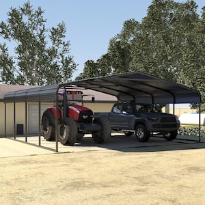 VEIKOUS 20 ft. W x 20 ft. D Carport Galvanized Steel Car Canopy .