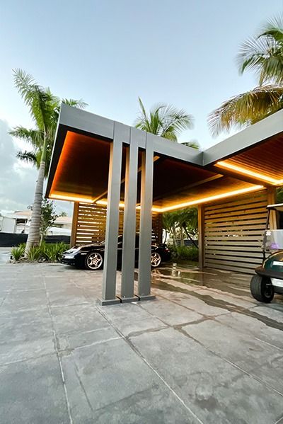 Modern carport with insulated roof | Modern patio design, Car .