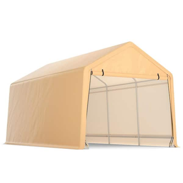 Gymax 9 ft. x 17 ft. Heavy-Duty Carport Canopy PE Car Tent Steel .